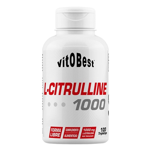 Pote de L-Citrulline 1000 VitoBest – suplemento em cápsula 1.000 mg de citrulina pura por cápsula, ideal para vascularização, resistência e pump muscular. BIGFORCESTORE