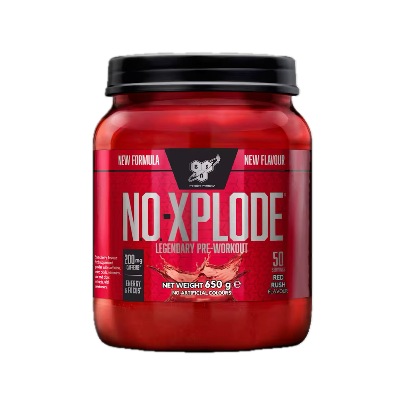 Pote de BSN N.O.-XPLODE 3.0 – pré-treino premium com cafeína, creatina, beta‑alanina e extratos para energia explosiva e pump intenso. BIGFORCESTORE