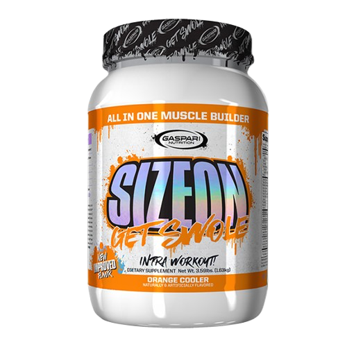 Embalagem de SizeOn da Gaspari Nutrition – intra-workout para energia, hidratação, pump e recuperação durante o treino. BIGFORCESTORE