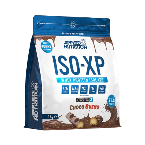 Pote de 1 kg do ISO-XP da Applied Nutrition – proteína isolada pura com 22,5 g por dose, sem açúcar, gordura ou lactose. BIGFORCESTORE