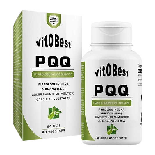 PQQ Vitobest 60 VegeCaps. Suplemento com Pirroloquinolina Quinona (PQQ) de elevada pureza.